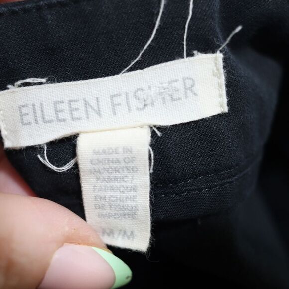 Eileen Fisher Women's Skinny Pants in Black and Navy Pull On Organic Cotton Med - Picture 9 of 10